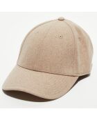 Casquette en Laine mélangée Flanelle beige