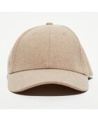 Casquette en Laine mélangée Flanelle beige