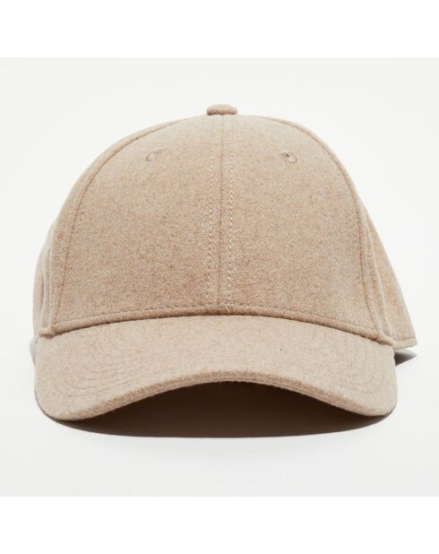 Casquette en Laine mélangée Flanelle beige