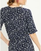 Chemise  à nouer Alaise imprimée marine