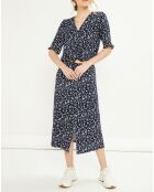 Chemise  à nouer Alaise imprimée marine