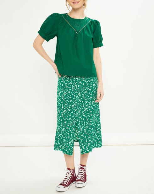 Jupe Dimora imprimée verte