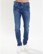 Jean Slim Fit Uni Washed bleu moyen