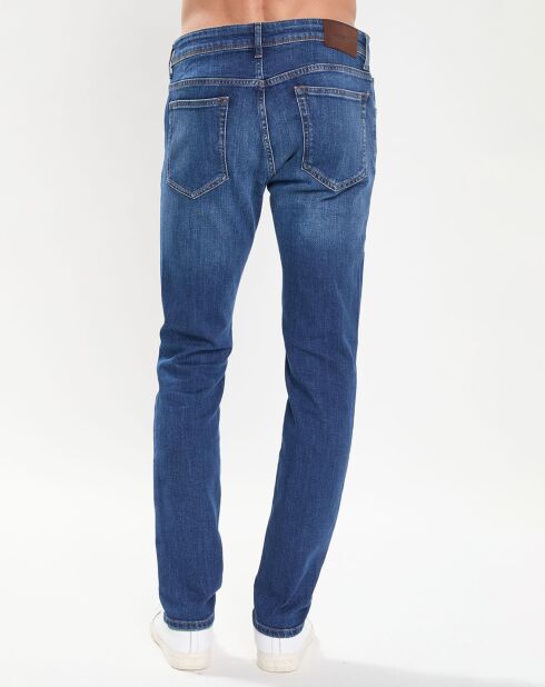 Jean Slim Fit Uni Washed bleu moyen