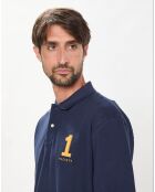 Polo Regular Fit manches courtes Numéro bleu marine