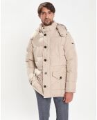 Doudoune 3/4 beige