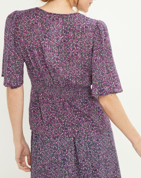 Top met paarse print Oviedo