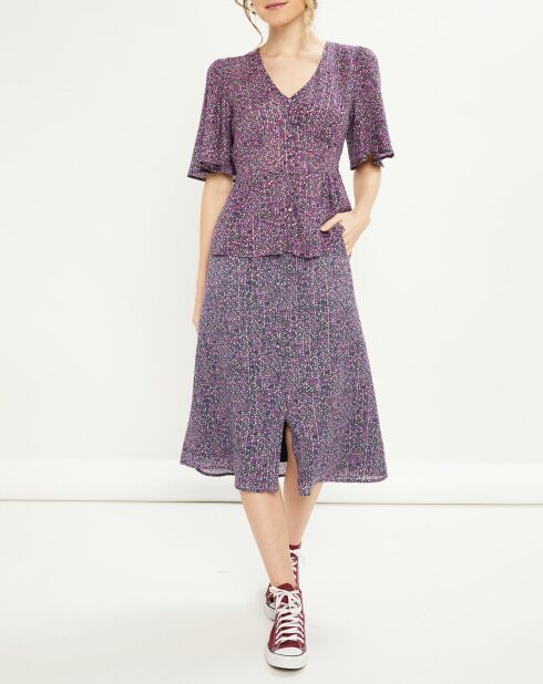 Top met paarse print Oviedo