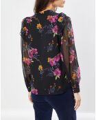 Chemise Panas bouquet noire