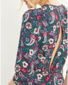 Robe Roya imprimée multicolore
