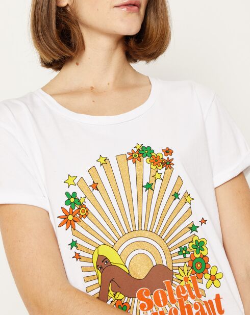 T-Shirt Soleil blanc