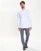 Chemise Slim Fit Smart à rayures bleu/blanc