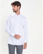 Chemise Slim Fit Smart à rayures bleu/blanc