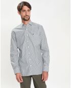 Chemise Slim Fit à rayures vert/blanc