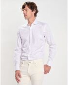 Chemise Slim Fit à rayures Smart écrue