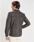 Surchemise Regular Fit en Flanelle imprimée Prince de Galles marron