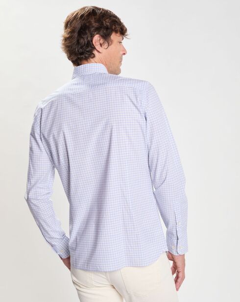 Chemise Slim Fit à carreaux bleue