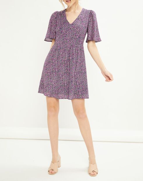 Vestido estampado morado Zana