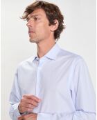 Chemise Regular Fit en Popeline à rayures bleu ciel