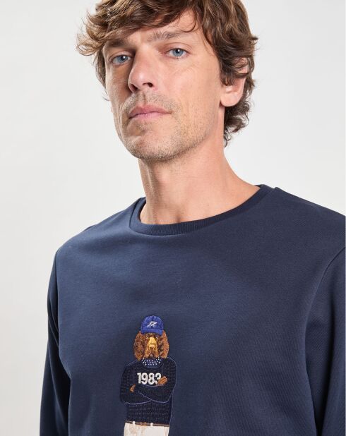 Sweat Harry Dog bleu marine