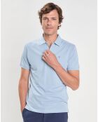 Polo Slim Fit uni Piqué bleu ciel