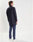 Manteau 100% Laine Membrane amovible imprimé Prince de Galles bleu