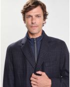 Manteau 100% Laine Membrane amovible imprimé Prince de Galles bleu