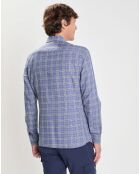 Chemise Slim Fit Prince de Galles bleu moyen