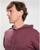 Sweat Hoodie Aston Martin Racing Embossé bordeaux