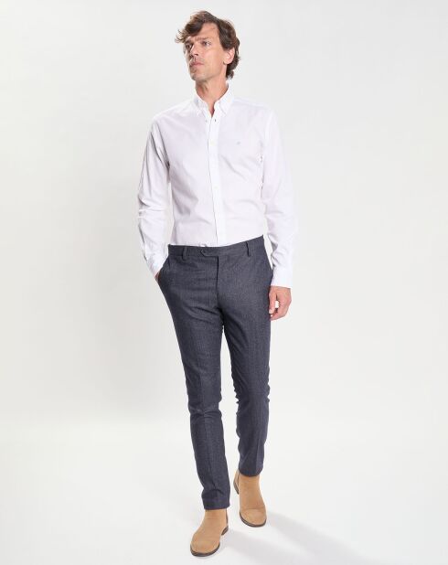 Chemise Slim Fit Oxford  blanche