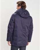 Parka à capuche Canvas bleu marine