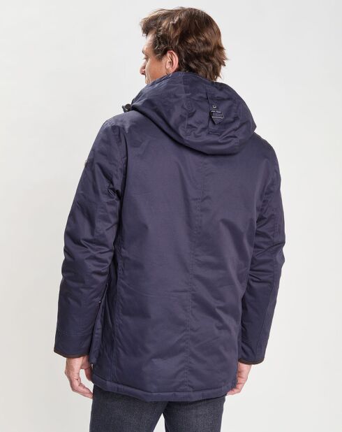 Parka à capuche Canvas bleu marine