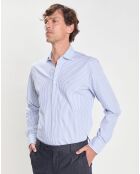 Chemise Slim Fit à rayures bleu clair