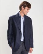 Veste 100% Laine Membrane Amovible imprimé chevron bleue