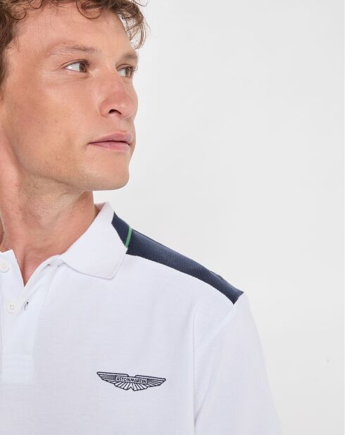 Polo Regular Fit Aston Martin Racing Colorblok blanc