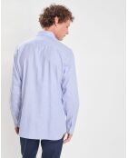 Chemise Slim Fit imprimée Pied-de-Poule bleu/blanc