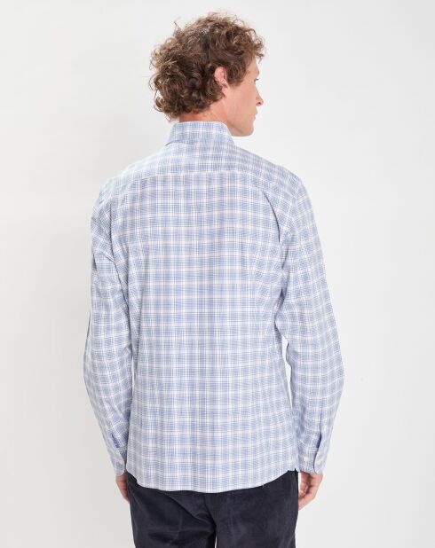 Chemise Slim Fit Oxford à carreaux bleu/blanc