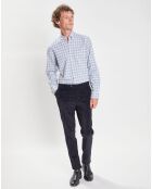 Chemise Slim Fit Oxford à carreaux bleu/blanc