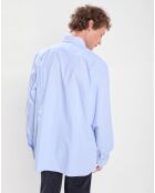 Chemise Slim Fit Fil Coupé imprimée bleue