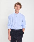 Chemise Slim Fit Fil Coupé imprimée bleue