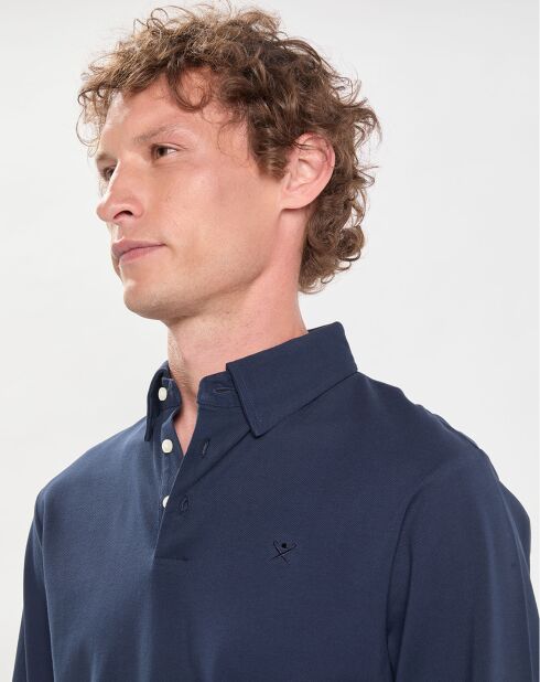 Polo Classic Fit piqué bleu