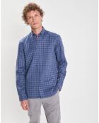 Chemise Slim Fit à carreaux bleue