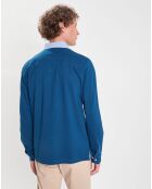 Polo Regular Fit manches longues bleu