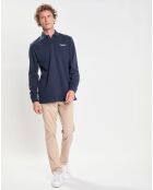 Polo Regular Fit manches longues Aston Martin Racing bleu foncé