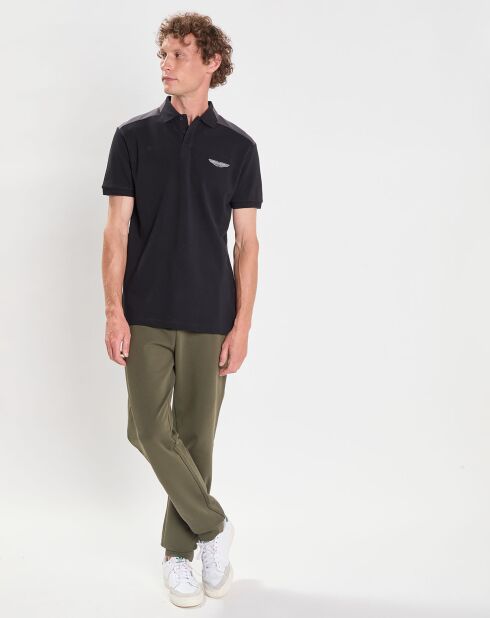 Polo Regular Fit Aston Martin Racing Colorblok noir/gris