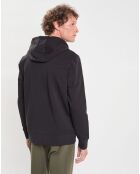 Sweat Hoodie zippé Mix noir