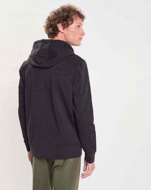 Sweat Hoodie zippé Mix noir