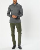 Pantalon Chino Slim en Velours côtelé kaki