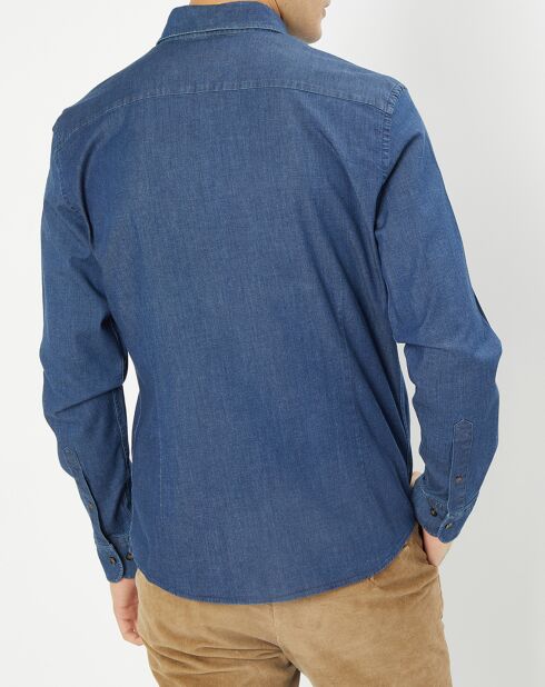 Chemise Slim Fit en Denim bleu foncé