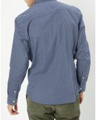 Chemise Slim Fit imprimée bleu foncé